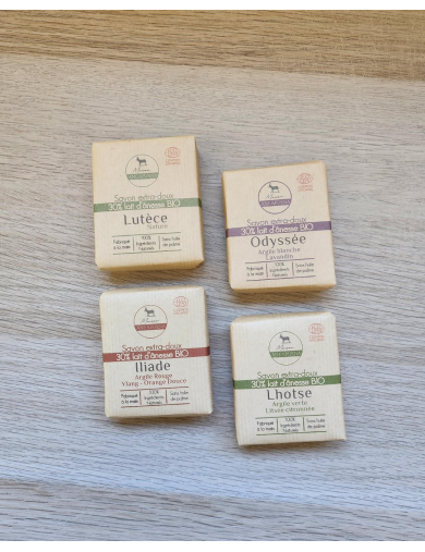 Lot de 4 savons 100g :...